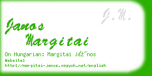 janos margitai business card